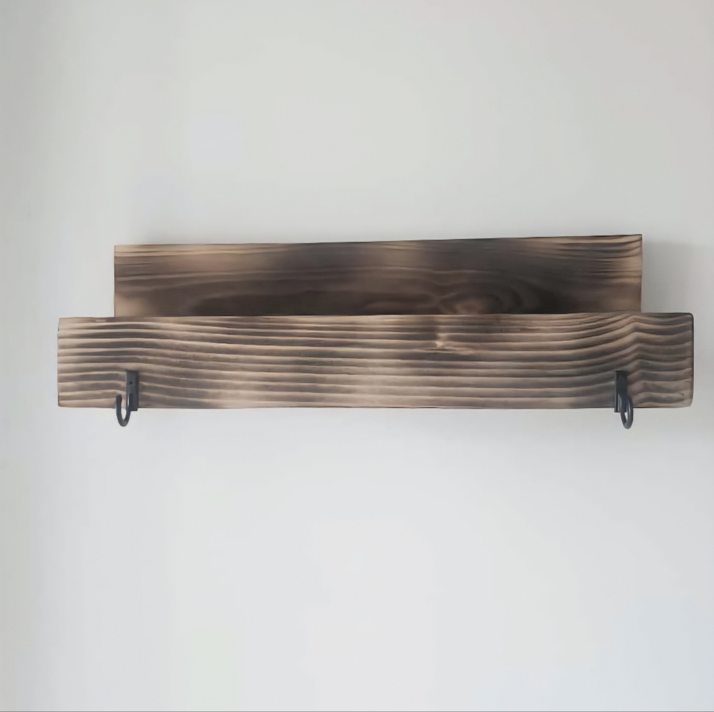Wooden Spice Rack with Hooks - Picture 5 of 8